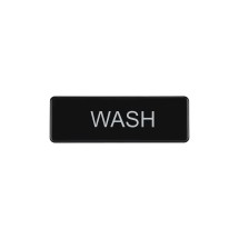 CAC China SCE3-WS07 Compliance Sign English &quot;Wash&quot; 9&quot;x 3&quot; H