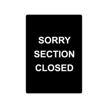 CAC China CCSN-CS4 Sign Stanchion SORRY SECTION CLOSED