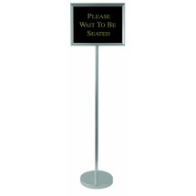 Aarco Products TY-2CH Director Changeable Sign Stand with Silver Frame 54&quot;H