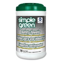 Simple Green Safety Towels, 75/Canister, 6/Carton