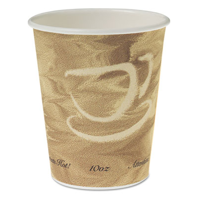 Single Sided Poly Paper Hot Cups, 10 OZ, Mistique design, 50/Bag, 20 Bags/Carton