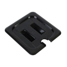 Thunder Group PLPA7160CSBK Sixth Size Black Slotted Cover for Polycarbonate Food Pan