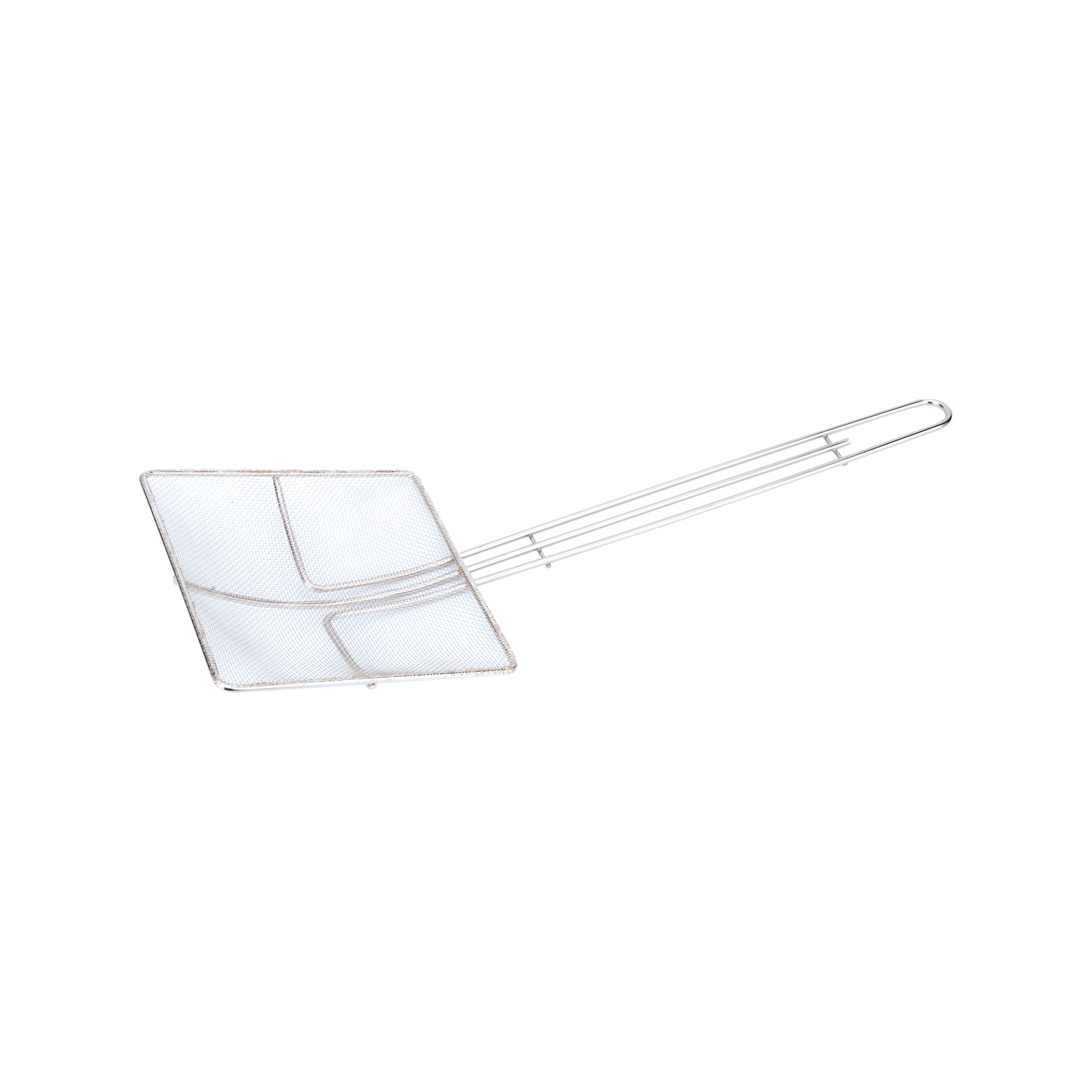 CAC China SKMS-7S Square Nickel-Plated Mesh Skimmer 7"