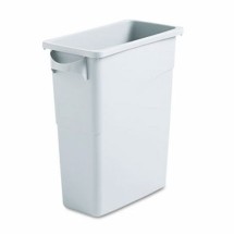 Slim Jim Recycling Container with Handles, 15.9 Gallon, Light Gray