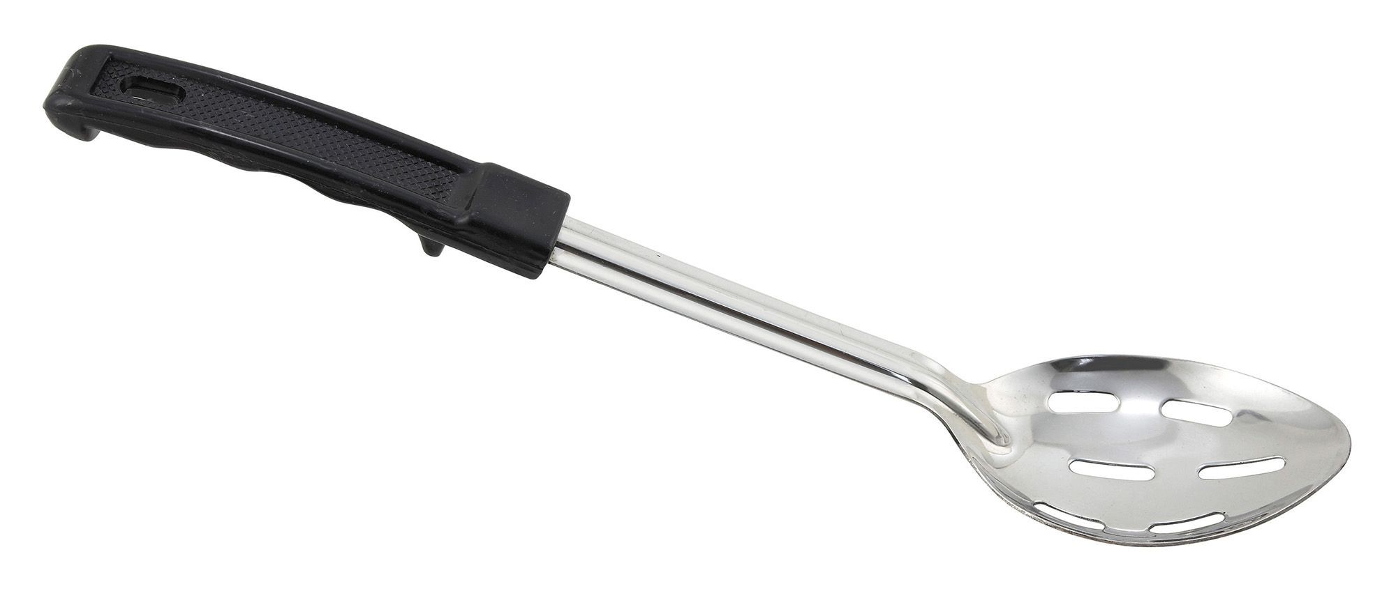 Winco BHSP-11 Slotted Basting Spoon with Stop Hook/Bakelite Handle 11"