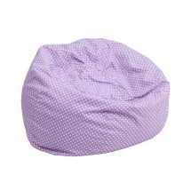 Flash Furniture DG-BEAN-SMALL-DOT-PUR-GG Small Lavender Dot Kids Bean Bag Chair