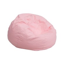 Flash Furniture DG-BEAN-SMALL-DOT-PK-GG Small Light Pink Dot Kids Bean Bag Chair