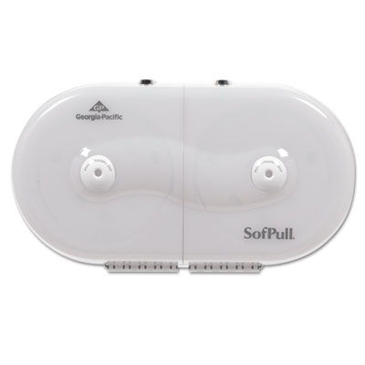 SofPull Mini Centerpull Twin-Roll Bath Tissue Dispenser, 16.1