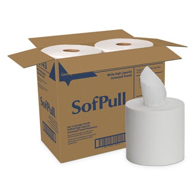 SofPull Perforated Paper Towels, 7 4/5 x 15, White, 4 Rolls/Carton