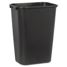 Soft-Sided Wastebasket, 41 qt, Plastic, Black