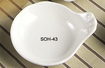 CAC China SOH-43 Soho 4 oz. Fruit Dish with Handle