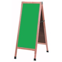 Aarco Products A-3G Solid Oak A-Frame Green Composition Sidewalk Chalkboard- 18&quot;W x 42&quot;H