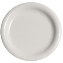 Dart Bare Eco-Forward Clay-Coated Paper Plate, 9&quot;, White, Round, Mediumweight, 125/Pk , 500/Carton