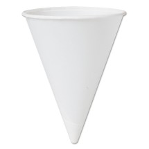 Dart Bare Treated Paper Cone Water Cups, 4 1/4 oz., White, 5000/Carton