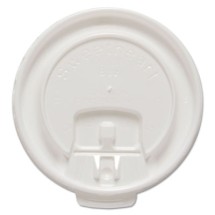 Dart Lift Back and Lock Tab Cup Lids for 8 oz. Trophy Foam Cups, 100/Pack