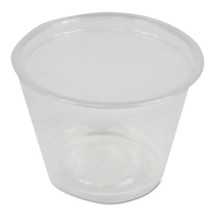 Souffle/Portion Cups, 1 oz, Polypropylene, Clear, 20 Cups/Sleeve, 125 Sleeves/Carton