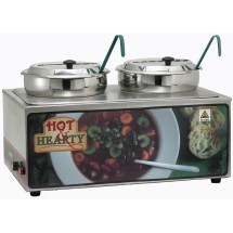 Winco ESM-27HNB Soup Merchandiser&quot;Hot Hearty&quot; with Two 7 Qt.Insets without Menu Board