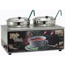 Winco ESM-27KNB Soup Merchandiser"Kettle Fresh" with Two 7 Qt. insets without Menu Board