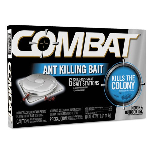 Combat Ant Killing System Child-Resistant, Kills Queen and Colony, 6/Box, 12 Boxes/Carton
