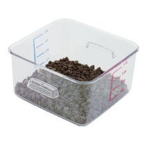 Space Saver Square Container, 4 Quart, 8.75 X 8.3 X 4.75, Clear