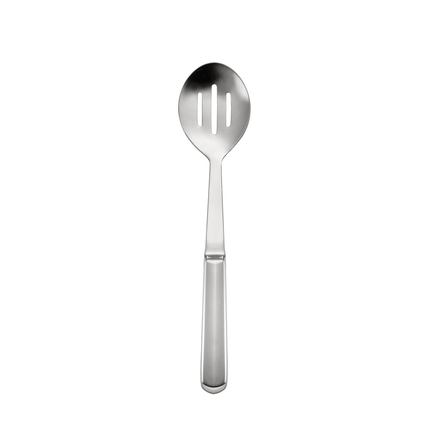 CAC China SBFH-SL02 Stainless Steel Slotted Spoon with Hollow Handle 11-3/4"L