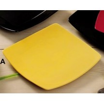 CAC China R-FS6-Y Clinton Yellow Square Flat Plate 6 7/8&quot;