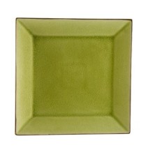 CAC China 666-5-G Square Plate Golden Green 5&quot;
