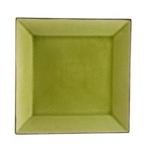 CAC China 666-5-G Square Plate Golden Green 5"
