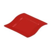 CAC China SOH-16-R Soho Red Square Plate, 10 1/2&quot;