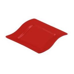 CAC China SOH-16-R Soho Red Square Plate, 10 1/2"