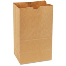Squat Paper Bag, Heavy-Duty, Brown Kraft, 20#, 8-1/4x5-15/16x14-3/8, 500-Bundle