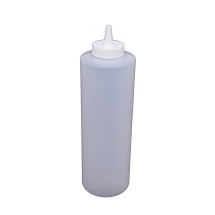 CAC China SQBT-24C Clear Plastic Squeeze Bottle 24 oz.