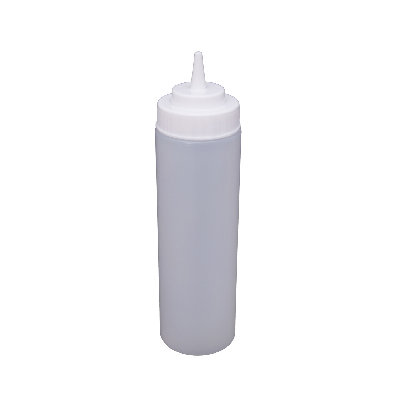 CAC China SQBT-W-24C Clear Wide-Mouth Plastic Squeeze Bottle 24 oz.
