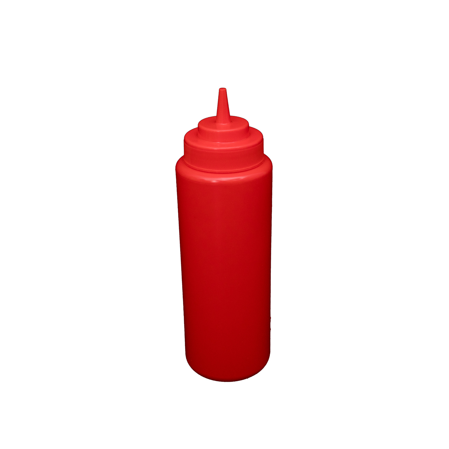 CAC China SQBT-W-32R Red Wide-Mouth Plastic Squeeze Bottle 32 oz.