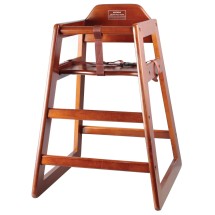 Winco CHH-104A Walnut Finish Stacking High-Chair, Assembled