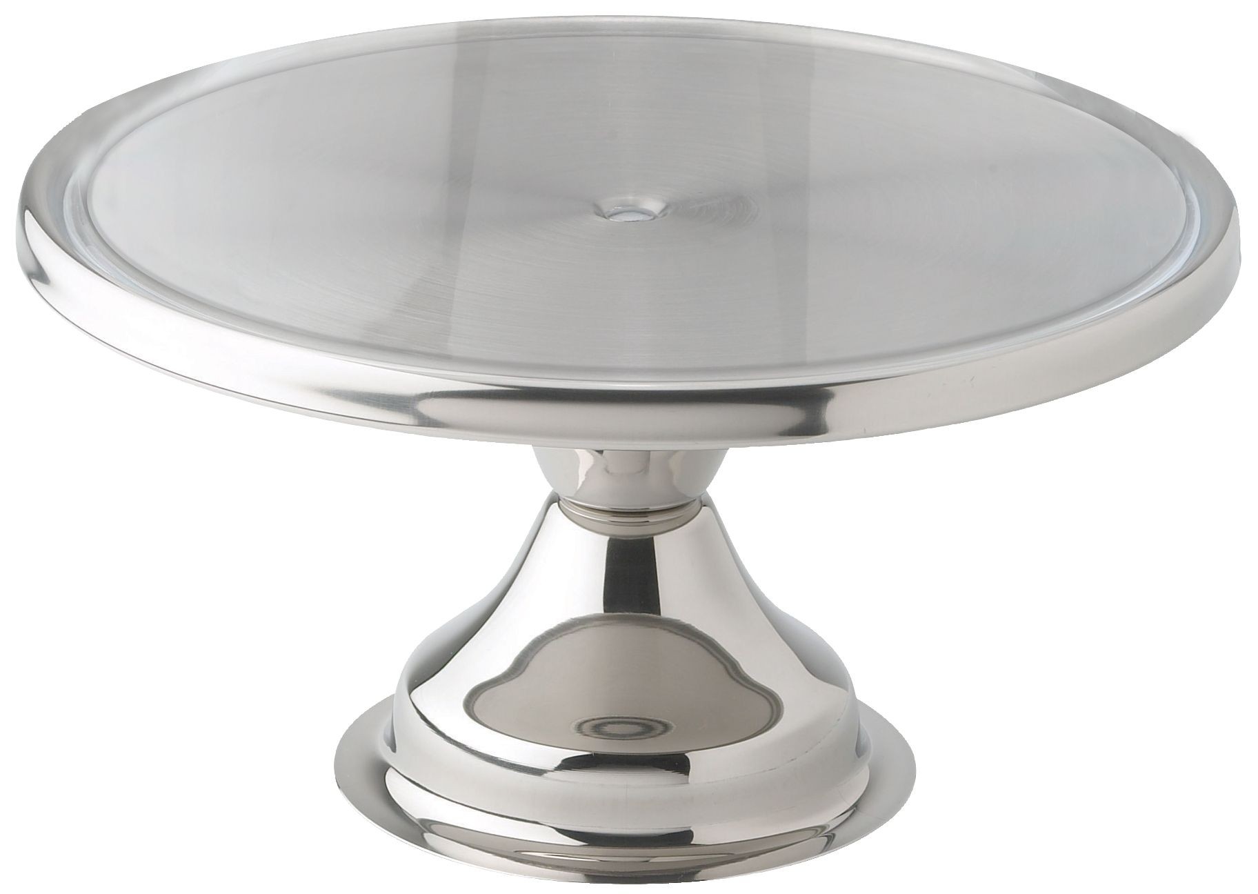 Winco CKS-13 Stainless Steel Round Cake Stand, 13"