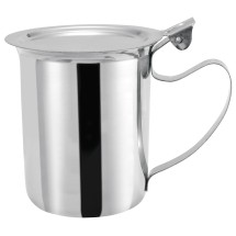 Winco SCT-10F Stainless Steel 10 oz. Stackable Server/Creamer with Cover