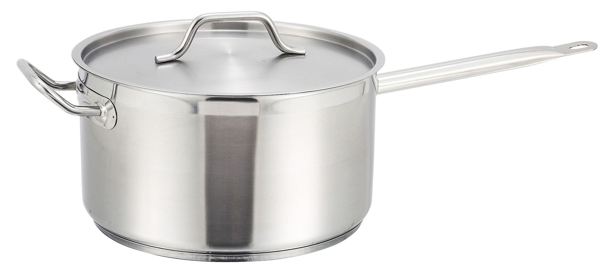 Winco SSSP-10 Premium Induction Stainless Steel 10 Qt. Sauce Pan with Cover