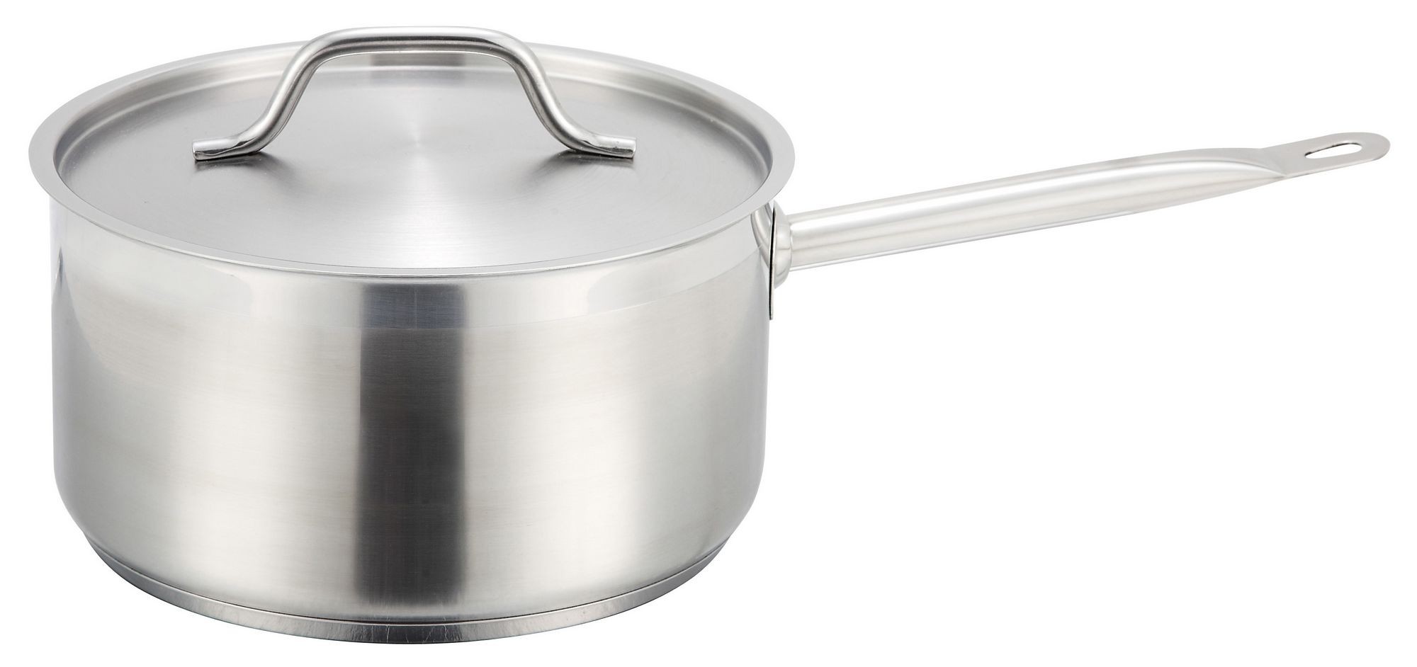 Winco SSSP-3 Premium Induction Stainless Steel 3-1/2 Qt. Sauce Pan with Cover