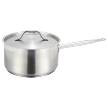 Winco SSSP-4 Premium Induction Stainless Steel 4-1/2 Qt. Sauce Pan with Cover