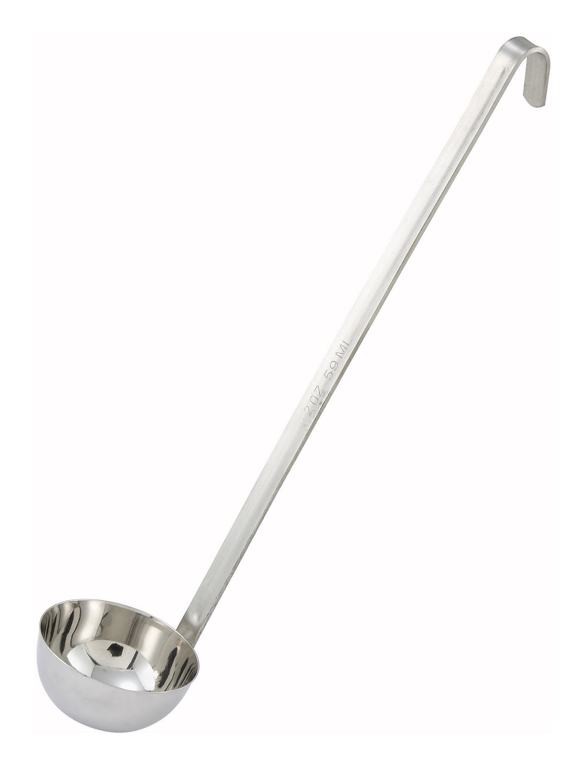 Winco LDT-4 Two-Piece Stainless Steel 4 oz. Ladle