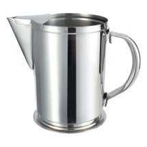 Winco WPG-64 Stainless Steel 64 oz. Water Pitcher with Ice Guard