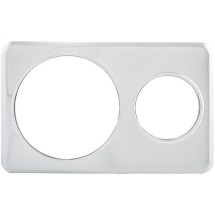 Winco ADP-610 Stainless Steel Adapter Plate with One 6-3/8&quot; & One 10-3/8&quot; Hole