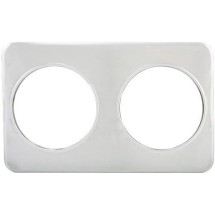 Winco ADP-808 Stainless Steel Adapter Plate with Two 8-3/8&quot; Holes