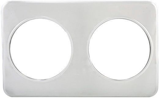 Winco ADP-808 Stainless Steel Adapter Plate with Two 8-3/8" Holes