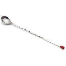 TableCraft 502K Stainless Steel Bar Spoon with Red Knob 12&quot;