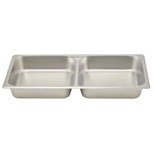 Winco SPFD2 Stainless Steel Divided Full-Size Steam Table Pan 2-1/2&quot; Deep
