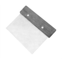 Franklin Machine Products  137-1022 Stainless Steel Dough Scraper with Handle 4&quot; x 6&quot;
