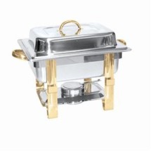 TigerChef Stainless Steel Gold Accented 4 Qt. Square Chafer