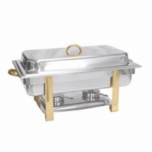 TigerChef Gold-Accented Oblong Chafer 8 Qt.